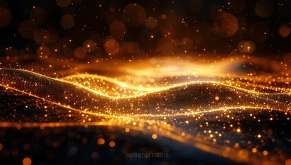 Obraz premium Golden Glittering Abstract Background