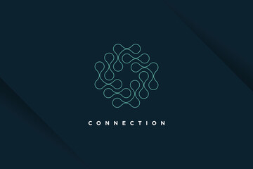 Molecul tech design element vector idea with modern concept