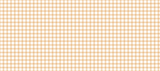 Orange and white plaid fabric background	