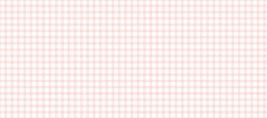 Pink and white plaid fabric background	