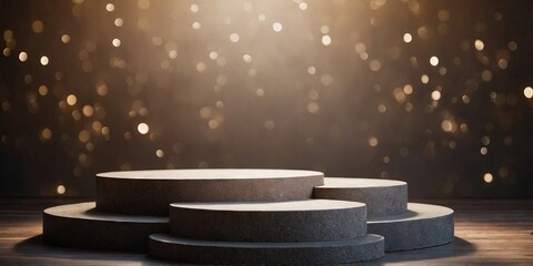 Podium scene for show products Different shape podiums.