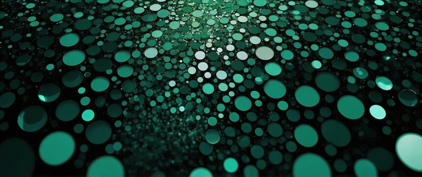 Digital green and black artistic dot abstract graphic poster web page PPT background.