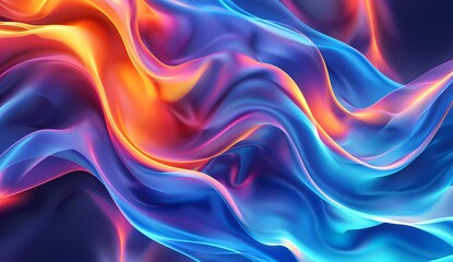 Obraz premium Abstract Fluid Background: Colorful Waves and Lines Design