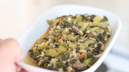 Fat Hen (Semizotu) Dish on a Mezze Plate