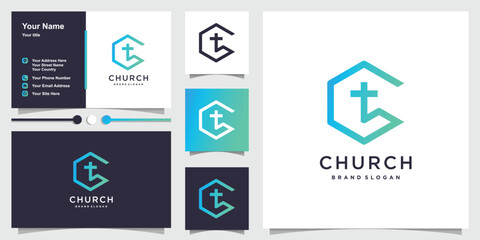Church design element idea with creative unique concept high resolution vector