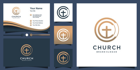 Fototapeta premium Church design element idea with creative unique concept high resolution vector