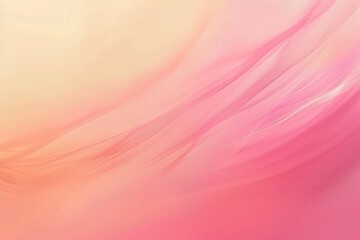 Obraz premium Abstract soft pink and yellow gradient background with gentle, flowing lines of color that create an elegant and dreamy atmosphere