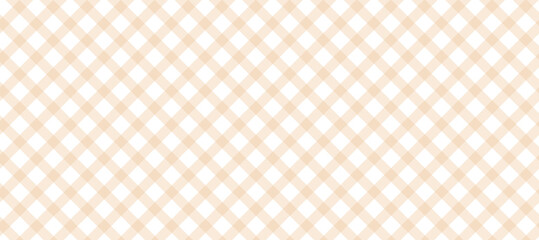 Diagonal beige plaid in the white background