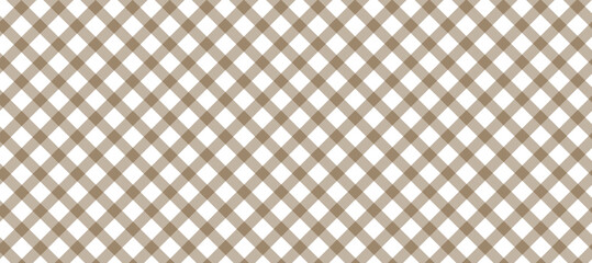 Diagonal brown plaid in the white background