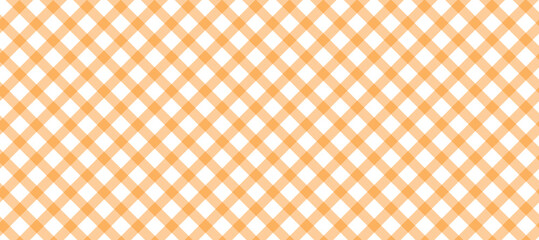 Diagonal orange plaid in the white background