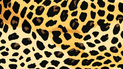 Fototapeta premium Seamless leopard skin pattern, animal print, 16:9, 300 dpi with space for text 