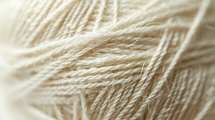 Macro close up of isolated white spool of thread texture with space for text