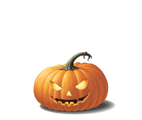 halloween pumpkin isolated on white