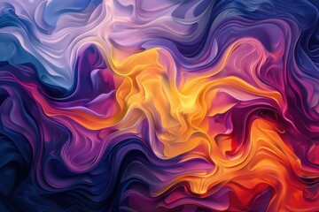Obraz premium 3d rendered abstract iridescent wavy background.