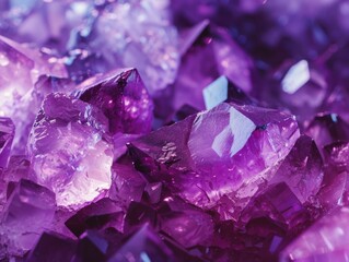 Purple Crystals on Table