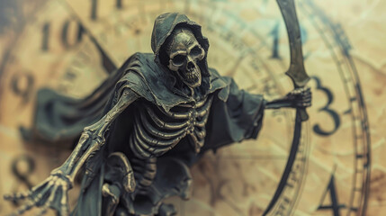 Obraz premium The Grim Reaper strikes on a day marked on the calendar.