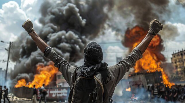Political disagreements are heating up, leading to protests and making it hard to keep order in society.