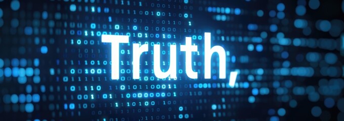 Obraz premium Unveiling Truth in Binary Code, Digital Investigation Concept