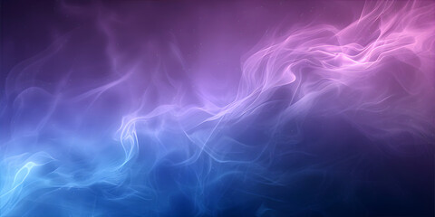 Obraz premium Blurry neon gradient background with a smoke. Defocused blue background with purple light. Blue to purple color. Magenta smoky background.