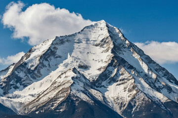 snow covered mountains