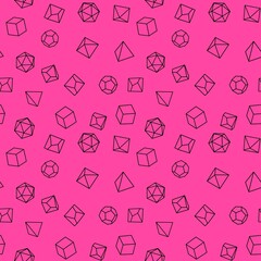 Geometric game dice seamless crystal pattern for fabrics and linens and wrapping