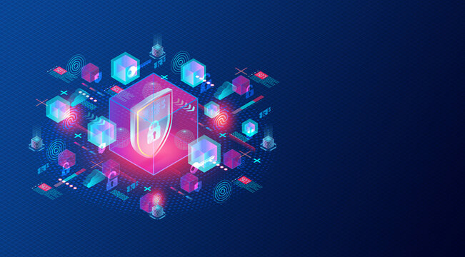 Container Security Concept - 3D Illustration