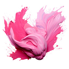 Pink splash isolated on white background