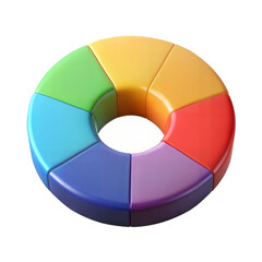 Fototapeta premium Color Wheel on Transparent Background