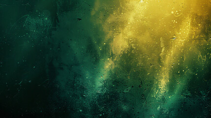 Green and Yellow Background Texture: Featuring distressed vintage grunge and a shiny spotlight corner design.