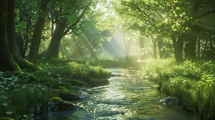 Obraz premium morning in the forest