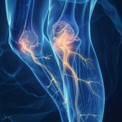 Close-up of leg with varicose veins disease