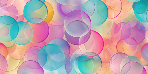Colorful background with overlapping transparent circles creating pastel gradient