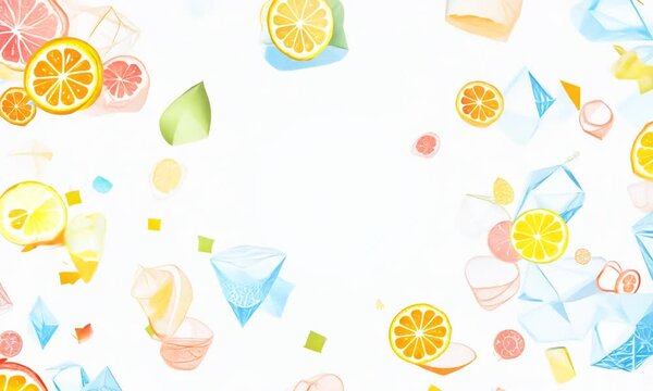 spritz cocktail seamless pattern; summer party background- vector illustration
