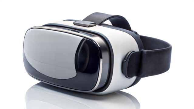 VR Headset for Virtual Reality on Transparent Background