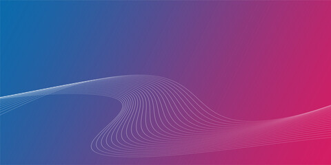 Technology background with neon color abstract line wave design