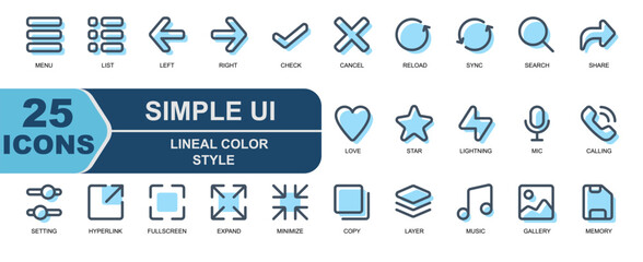 icon set ui.style lineal color.simple icon contains phone,setting,adjust,hyperlink,fullscreen,screenshot,expand,minimize,copy,duplicate,layer,music,gallery,photo,memory.