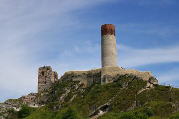 tower of the Olsztyn Castle, Poland.