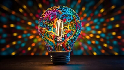 Leuchtende Farbexplosion: Ein kreatives Leuchtfeuer