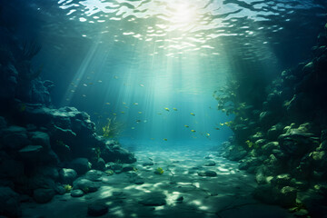 Fototapeta premium underwater sea wallpaper, underwater wallpaper sea
