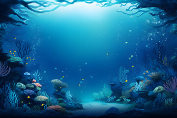 Fototapeta premium underwater sea wallpaper, underwater wallpaper sea
