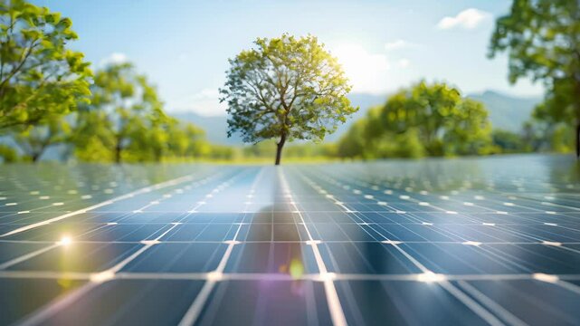An infographic showing the environmental benefits of using solar power to run smart meters with images of clean air and trees.