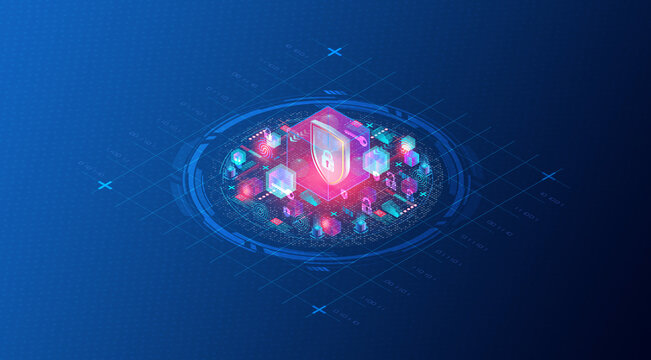 Container Security Concept - App Security - 3D Illustration
