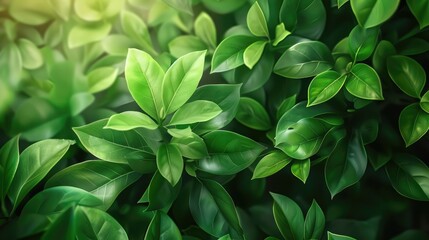Obraz premium Natural background wallpaper with green leaves