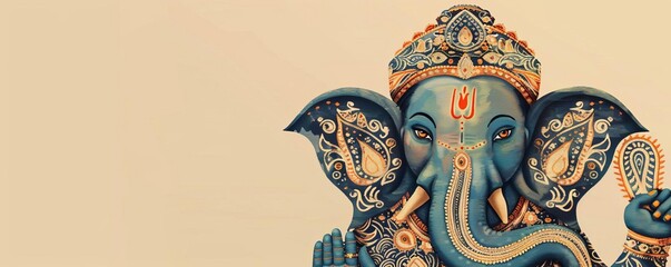 Naklejka premium Ganesha พระพิฆเนศ