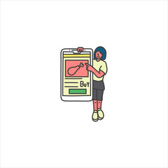 Find food icon. Symbolizing food delivery, ordering meals, shopping online	