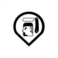 Barbershop lineart logo icons. Minimal editable thin line web illustration set. Outline icons collection. Simple vector illustration.