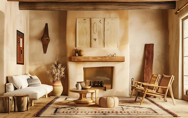 Southwestern Living Room Mockup 