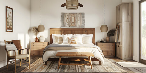 Southwestern Bedroom Mockup 