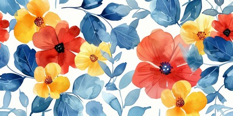 Colorful Watercolor Floral Arrangements Soft Style