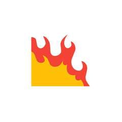 fire corner vector element